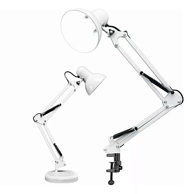Luminária Abajur Modelo Pixar Dapon Articulada AT-1002 Branca