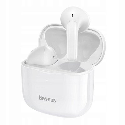 Fones De ouvido Bluetooth 5.0 Sem fio Baseus Bowie E3 Branco