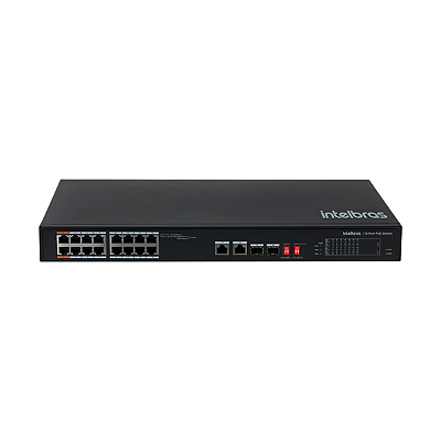 Switch Sf 1822 Intelbras 16P Fast Poe 2P Gigabit Preto