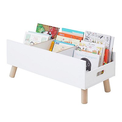 Porta Livros Revisteiro Infantil De Chão c/ pé palito - Montessori - 80cm
