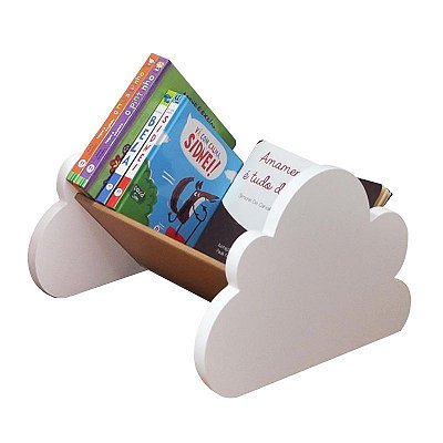 Porta Livros Nuvem - Revisteiro de chão 40 cm - Montessori
