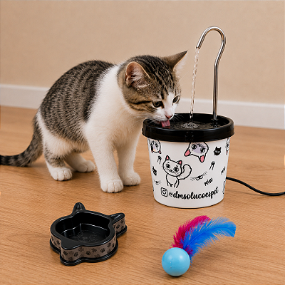 Fonte para Gatos DM Pets - Decor Plas