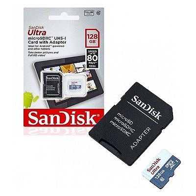Cartão de Memória 128GB Classe 10 SanDisk Original