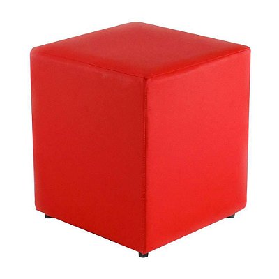 Puff Quadrado Vermelho - 35 x 45 cm 