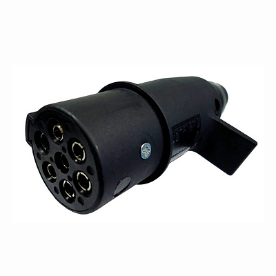 Tomada Elétrica Engate Redonda 7 Polos Macho Móvel 12v 24v