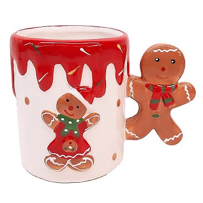 Caneca Natal Gingerbread 3D