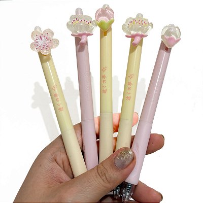 Caneta Apagável Flor (Tinta preta)