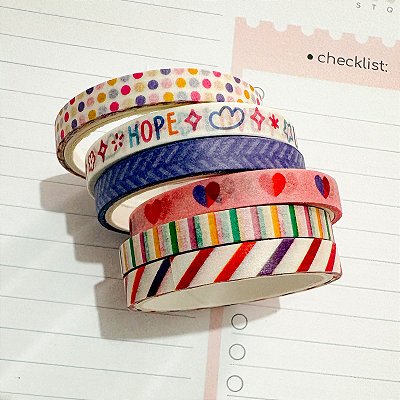 Kit washi tapes fininhas