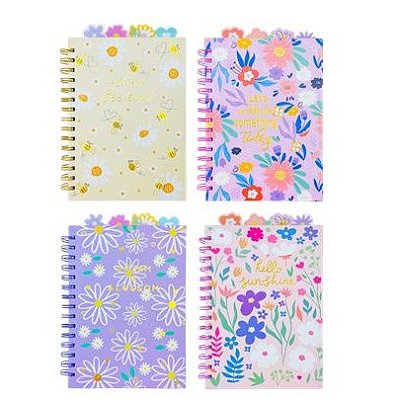 Caderno A5 Floral Bee Com Divisórias