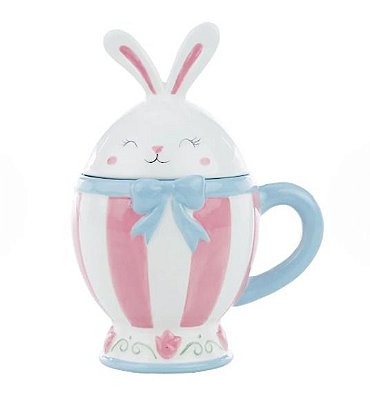 Caneca Luxo Coelho Com Tampa