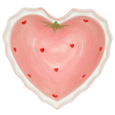 Bowl Morango Coração Cerâmica