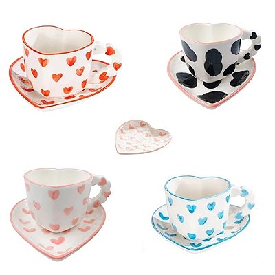 Caneca Coração e Pratinho Self Love