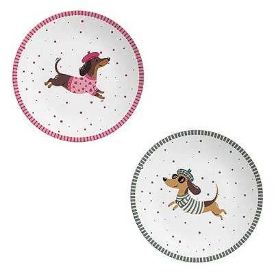 Petisqueira/ Prato Cachorro Dachshund (Salsichinha)