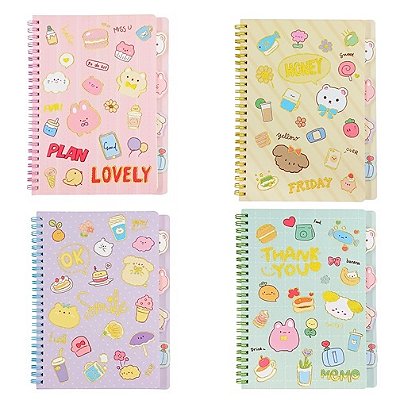 Caderno A5 Bichinhos com Divisórias