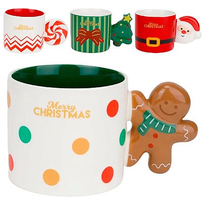 Caneca Natalina Gingerbread, Noel e Àrvore