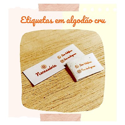 Etiqueta personalizada 1,5x5cm - 100 unidades