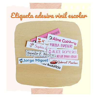 Etiqueta de vinil Adesivo- 1x5 cm - 100 unidades