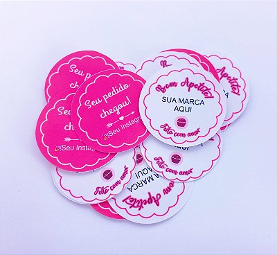 Adesivos Personalizado Para Embalagens 4x4cm - 100 unidades