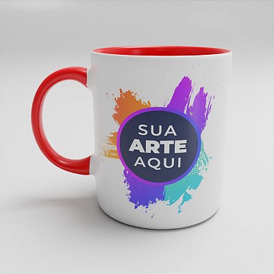 Caneca Personalizada do seu Jeito - Alça e Interior Colorido