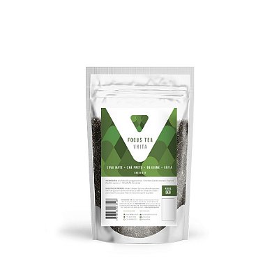 Focus Tea – Erva Mate, Chá Preto, Guaraná e Fáfia (50g)