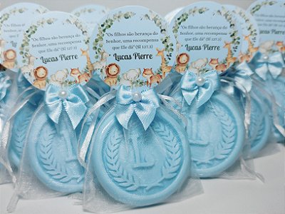 Lembrancinha Tema Nascimento Personalizada: Sabonete Letra Inicial do Nome