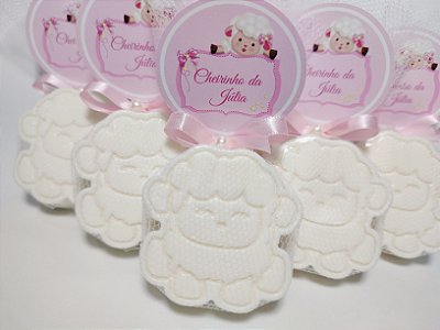 Lembrancinha Tema Nascimento Menina: Sabonete Ovelhinha Perfumada