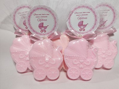 Lembrancinha Tema Nascimento: Sabonete Carrinho de Bebê