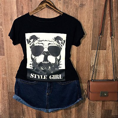 T-shirt Bulldog Style Girl