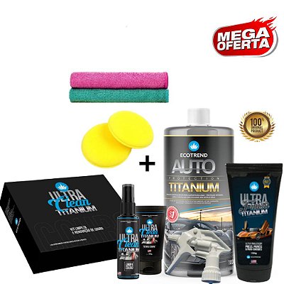 Kit Trato Fino Tubão - 1 Auto Protection Titanium USA 1 Litro - 1 Ultra Finish - 1 Ultra Clean +  Brindes