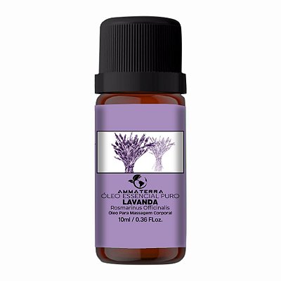 Óleo Essencial Puro De Lavanda 10ml ( acalma os nervos, relaxa os músculos, é antidepressivo, antitensão muscular, facilita o sono, é antisséptico e antibacteriano e promove a digestão).