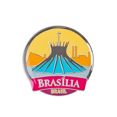 Imã de geladeira de metal catedral - Brasília