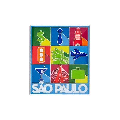 Imã de geladeira ícones - São Paulo