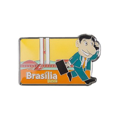 Imã de geladeira metal político 1 - Brasília