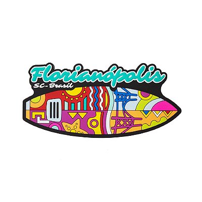 Imã de geladeira prancha - Floripa