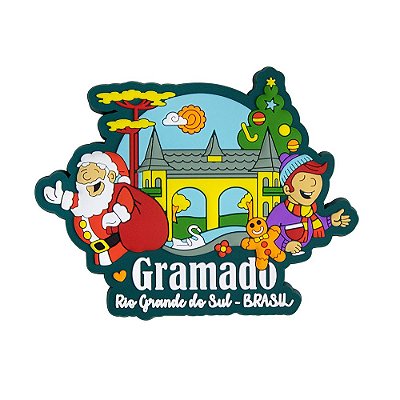 Imã de geladeira papai noel I - Gramado