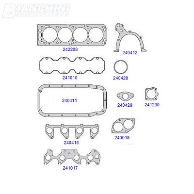 JOGO JUNTAS MOTOR GM-FIAT TARANTO 242200MLS PALIO-SIENA-CORSA-MERIVA-MONTANA
