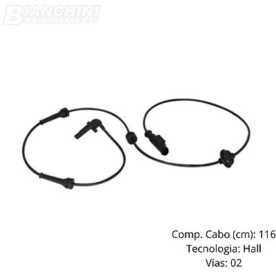 Sensor abs dianteiro Fiat ds 30012dd Siena-Palio-Strada