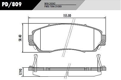 JOGO PASTILHA DIANT HONDA FRAS-LE PD809 CRV