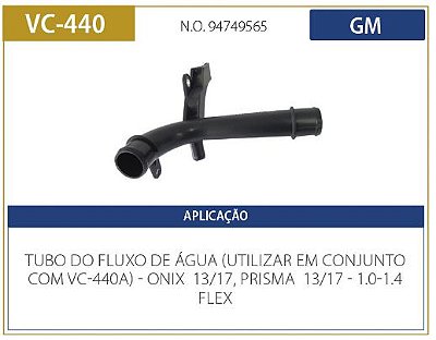 CANO D AGUA GM VALCLEI VC440 VALCLEI ONIX/PRISMA