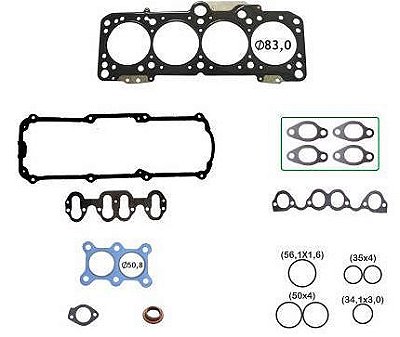 Jogo juntas cabeçote Vw-Ford bastos 111265pk Gol-Saveiro-Pampa