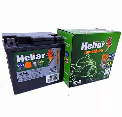 BATERIA HELIAR MOTO 5Ah TITAN125 ES/KS HELIAR HTZ6L