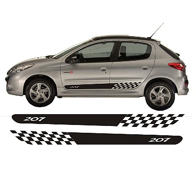 Adesivo Para Peugeot 207 Faixa PJ 207 Lateral Fita Colante Tuning