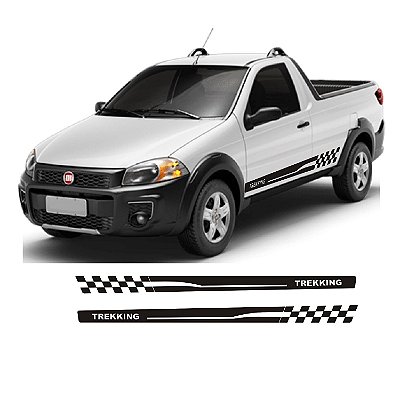 Adesivo Para Fiat Strada Trekking Q Faixa Lateral Fita Tuning