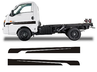 Adesivo Lateral Para Hyundai Hr 3 Faixa Caminhão Leve Fita Colante Srt Wolf 1