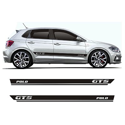 Adesivo Lateral Para Novo Polo GTS Hatch VW Faixa Adesiva Colante Fita