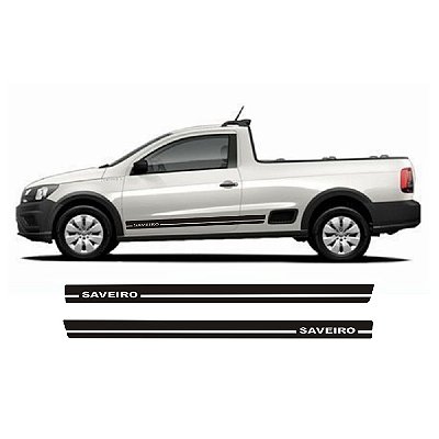 Adesivo Lateral Para Vw Saveiro Faixa SR2 Fita Colante Fita Com Apoia Pé