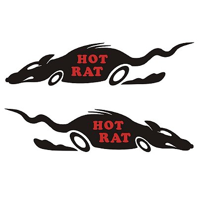Adesivo Lateral Para Rat Look Hot Rat Tuning 2 Peças Sticker Para Todos os Carros e Modelos Hatch Sedam SUV Crossover picape perua van