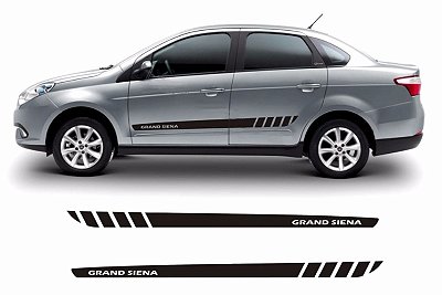 Adesivo Faixa Lateral Fiat Grand Siena GS3 Fita Colante Acessórios SRT Wolf 1