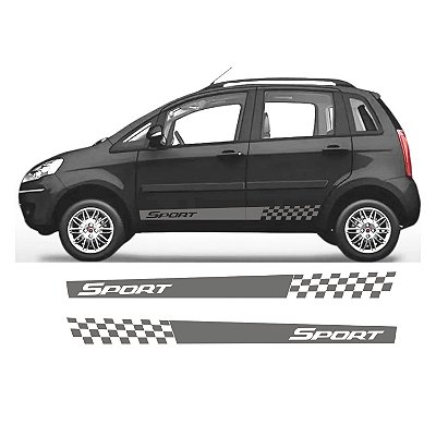 Adesivo Para Fiat Idea Faixa lateral tuning todos os anos modelo Sport Fita Colante SRT Wolf 1