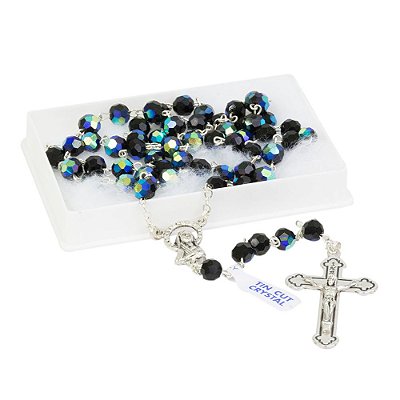 Terço Cristal Preto